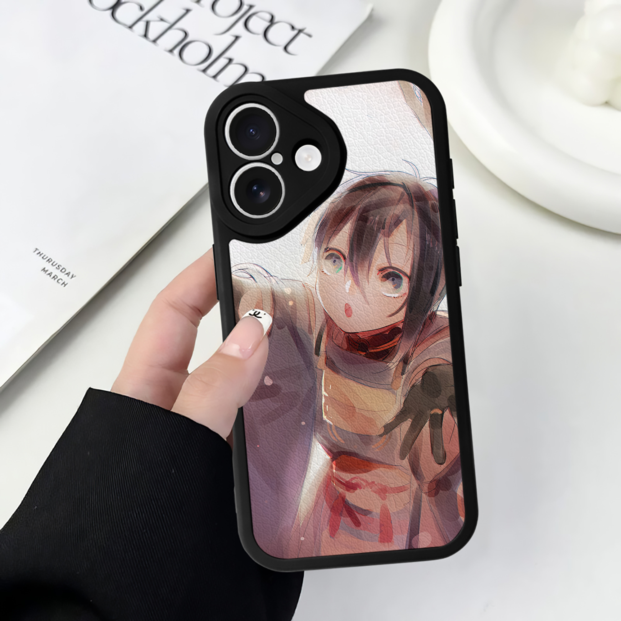 （画像用） 刀剣乱舞 Touken Ranbu 【iPhone 16シリーズ対応】シリコンスマホケース（レザー調） 材質：シリコン